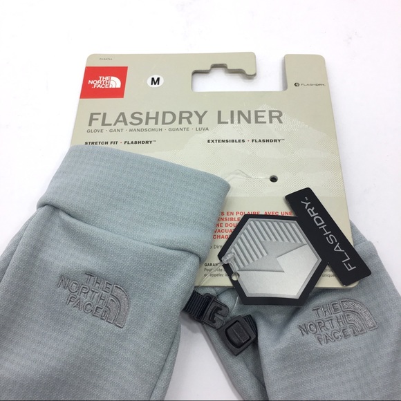 The North Face Flashdry Liner Glove M Grey Unisex - Picture 4 of 5